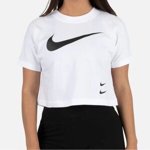 Nike sportswear white crop top size S